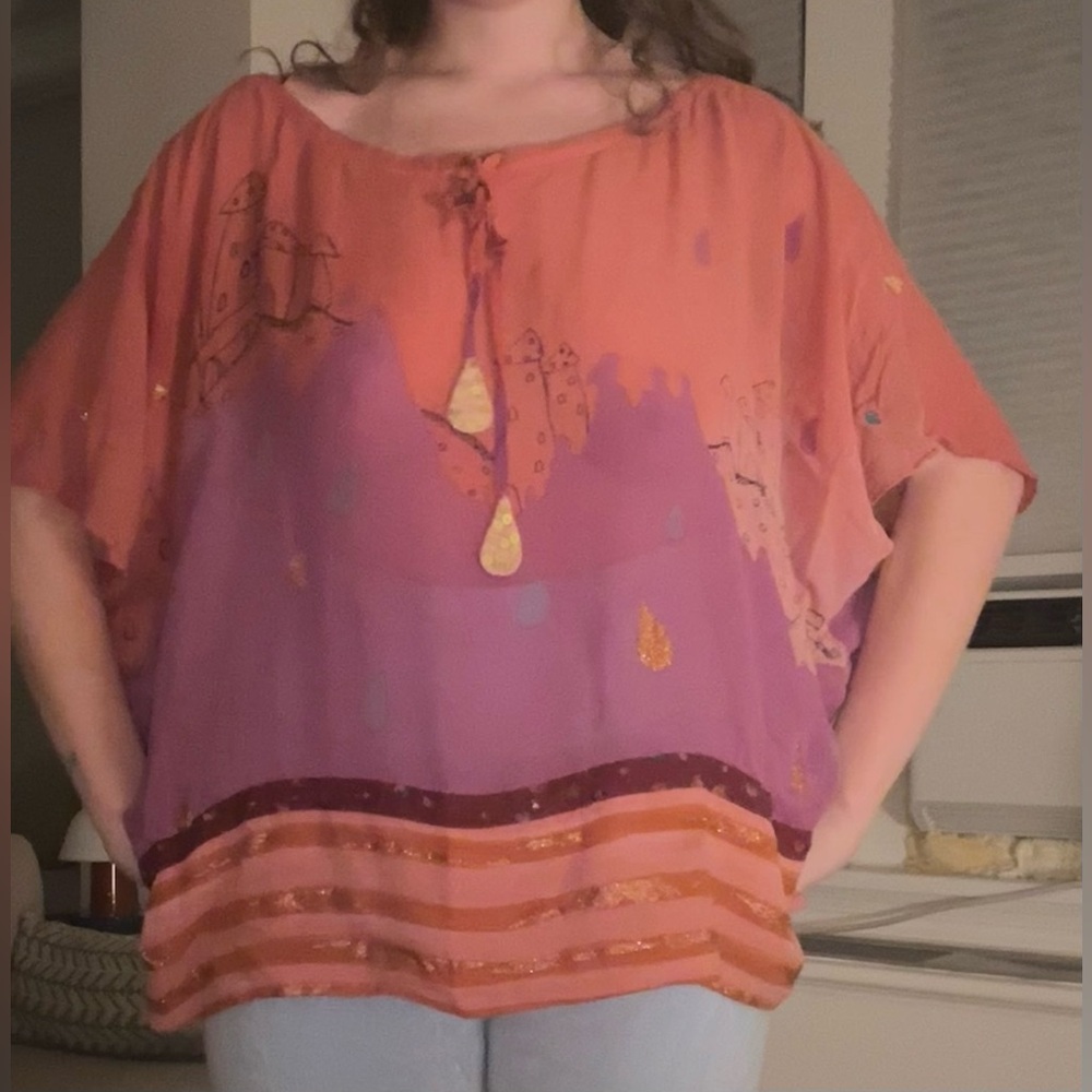 Beautiful silk tunic by tsumori chisato with fairytale print - Picture 4 of 6